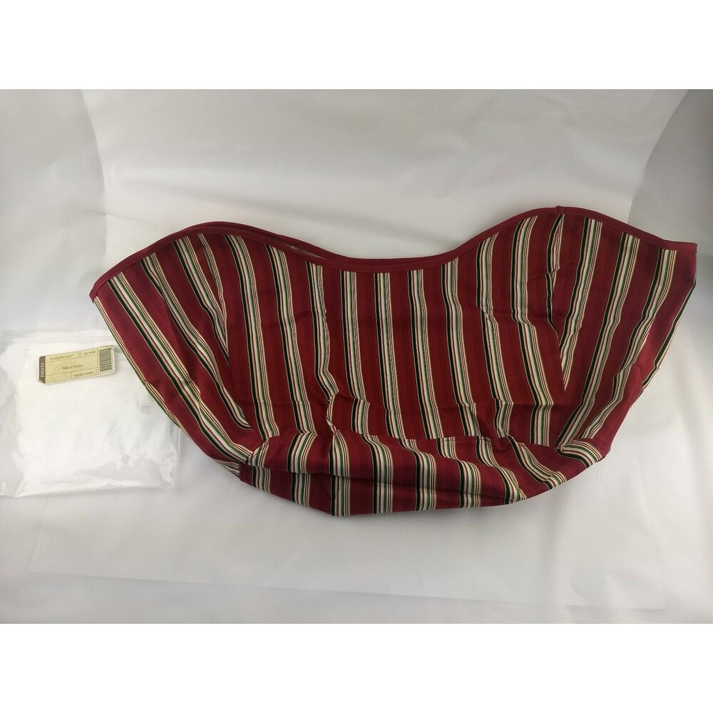 Longaberger Hostess Greetings Protector Basket Liner Holiday Stripes